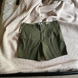 Goodfellow & Co Green Flat Front Shorts